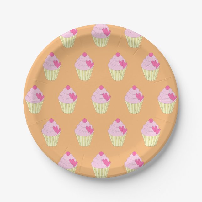 Prato De Papel cupcakes decorados ilusima (Frente)