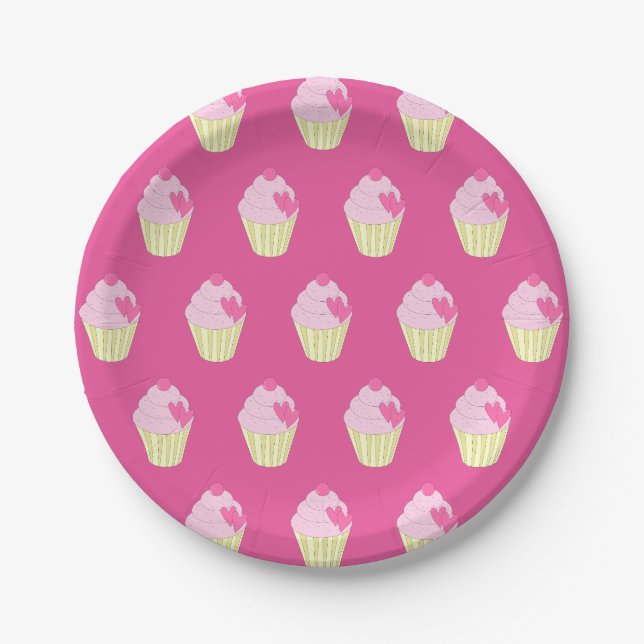 Prato De Papel cupcakes decorados ilusima (Frente)
