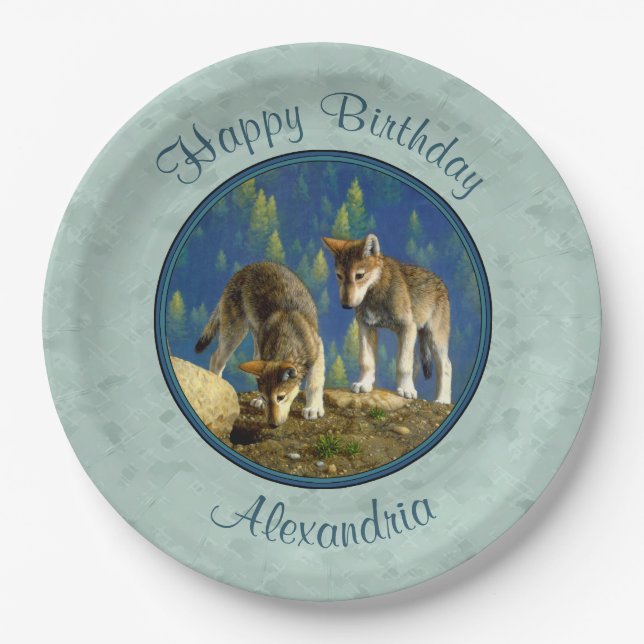 Prato De Papel Curiosa Cinza de Lobos (Frente)