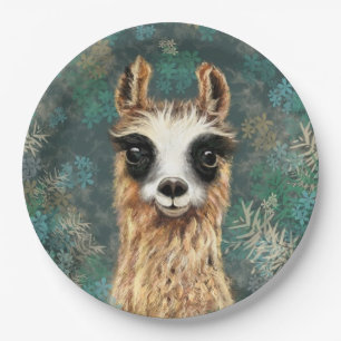 Prato De Papel Curioso Baby Llama - Cute -