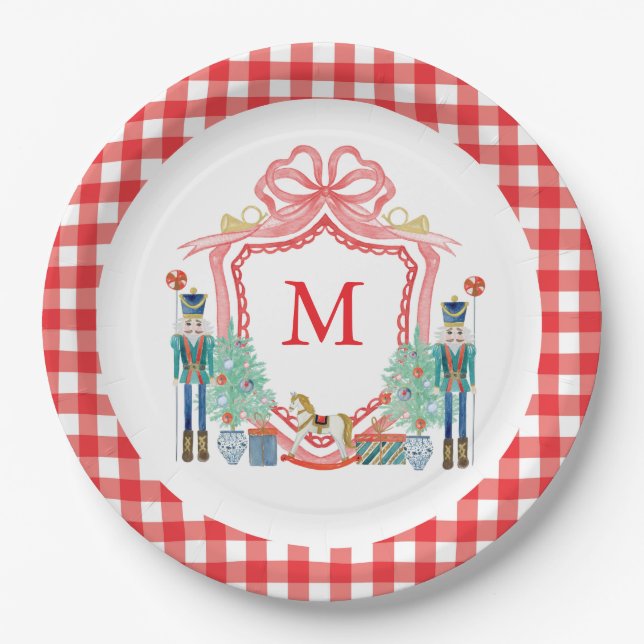 Prato De Papel Custom Christmas Party Plates (Frente)