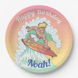 Prato De Papel Custom Surfer Dude