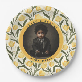 Prato De Papel Custom Tulip Flower Boho Birthday