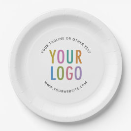 Prato De Papel Customized Paper Plates Business Logo Printed Bulk