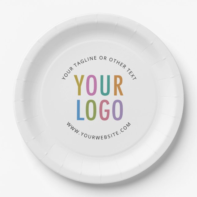 Prato De Papel Customized Paper Plates Business Logo Printed Bulk (Frente)