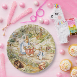 Prato De Papel Cute Beatrix Potter Peter e Amigos