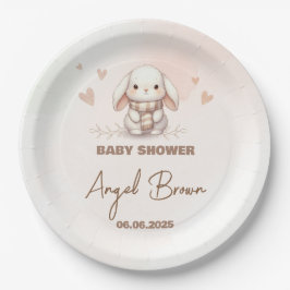 Prato De Papel Cute Bunny Baby Shower Favor Sticker