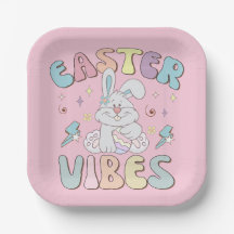 Cute Bunny Vibrações de Páscoa Pastel Partido de P