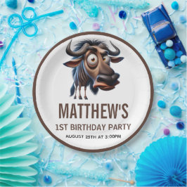 Prato De Papel Cute Crazy Cheetah Farm Theme 1st Birthday