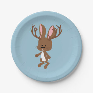 Prato De Papel Cute Jackalope