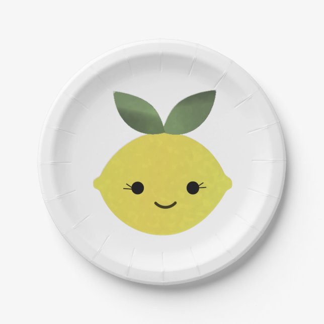 Prato De Papel Cute Kawaii Lemon (Frente)