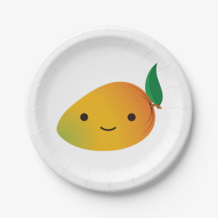 Prato De Papel Cute Kawaii sorrindo Mango