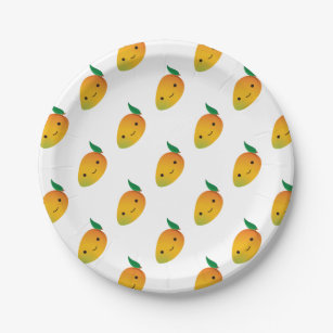 Prato De Papel Cute Kawaii sorrindo Mango