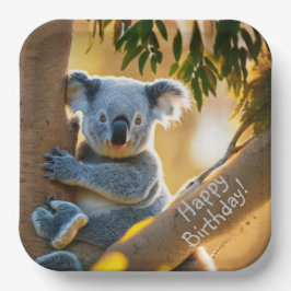 Prato De Papel Cute Koala Bear