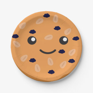 Prato De Papel Cute Oatlight Raisin Cookie