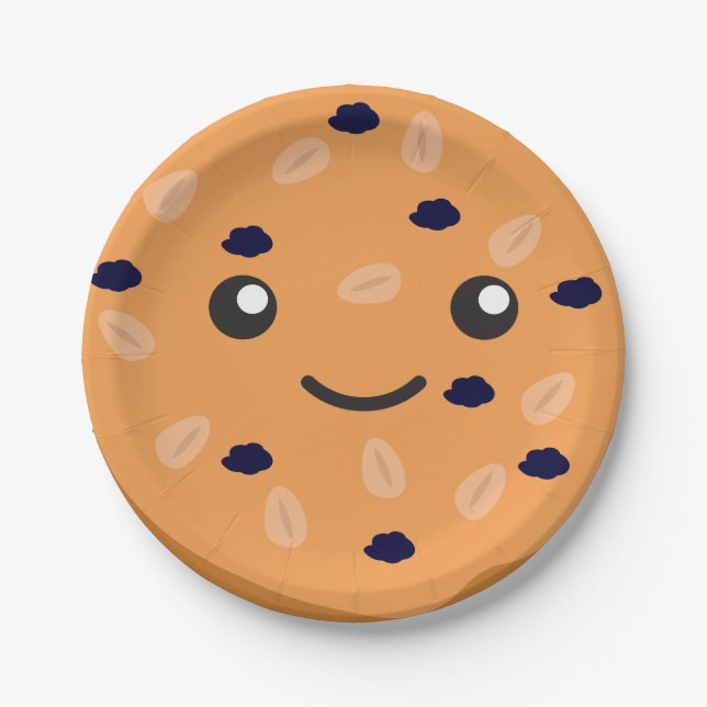 Prato De Papel Cute Oatlight Raisin Cookie (Frente)