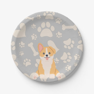 Prato De Papel Cute Pembroke Welsh Corgi