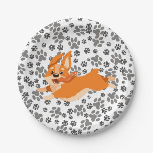 Prato De Papel Cute Pembroke Welsh Corgi