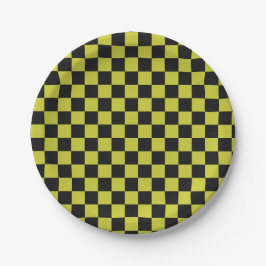 Prato De Papel Cyber lyme checkerboard pattern