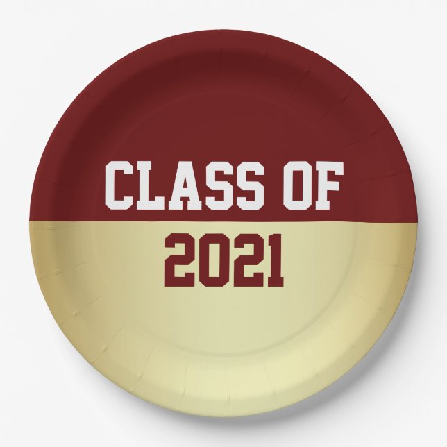 Prato de papel da turma de 2021 (Frente)