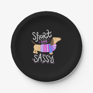 Prato De Papel Dachshund Short E Sassy