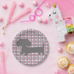 Prato De Papel Dachshund Wiener Dog Party