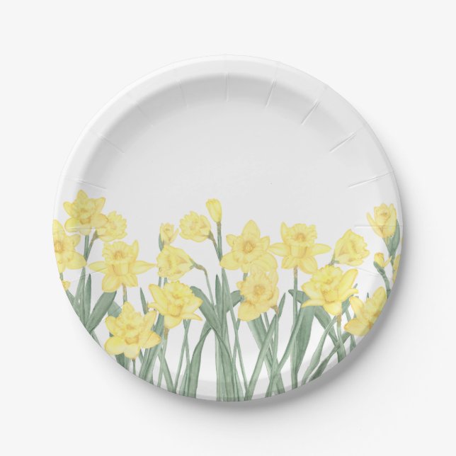 Prato De Papel Daffodil Ditzy Floral (Frente)