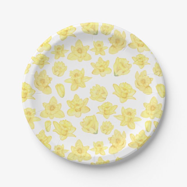 Prato De Papel Daffodil Ditzy Floral (Frente)