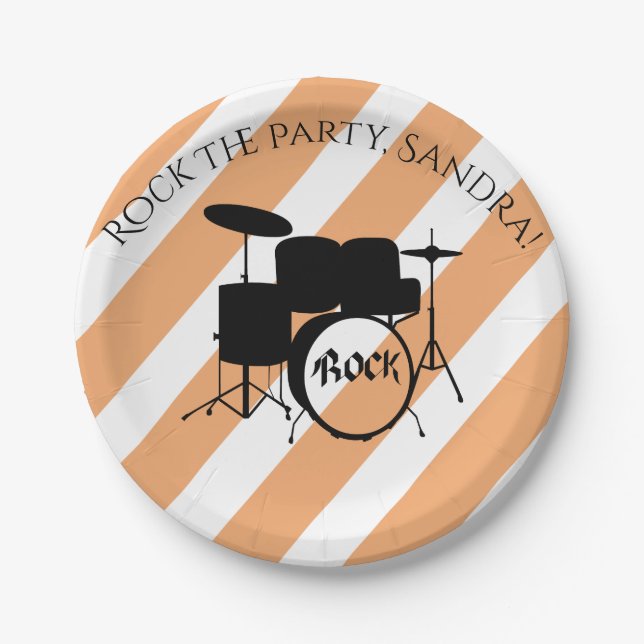 Prato De Papel Daisy Hippie Gifes para músicos (Frente)