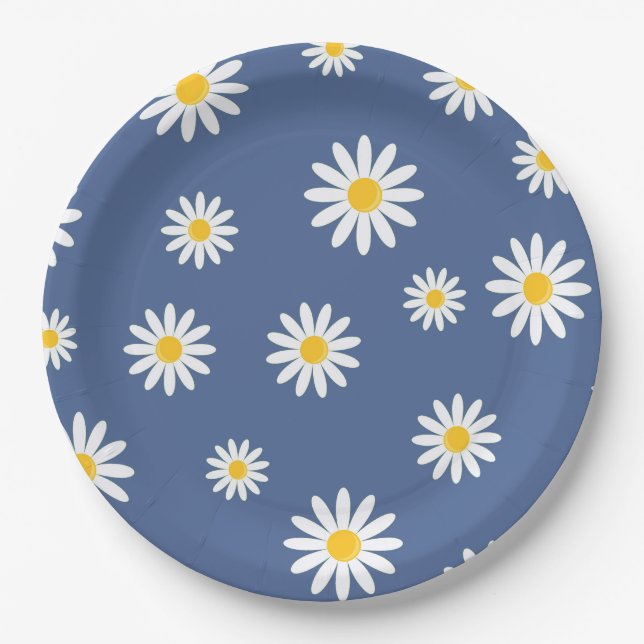 Prato De Papel Daisy Meadows Blue (Frente)