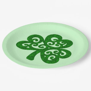 Prato De Papel Damask Clover
