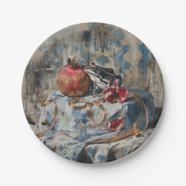 Prato De Papel Damask - Placas redondas de papel