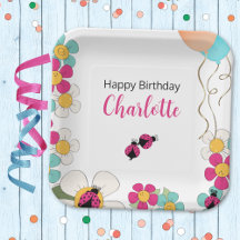 Damybugs e Festa de aniversário quadrada das flore