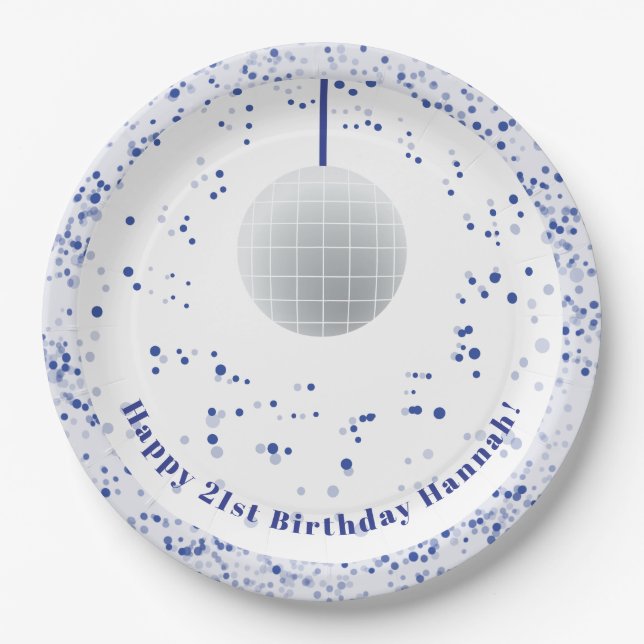 Prato De Papel Dançador de Ball Disco (Frente)