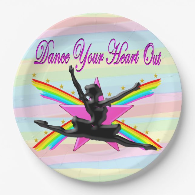 PRATO DE PAPEL DANÇAR O CORAÇÃO DAS PLACAS DE PAPEL (Frente)