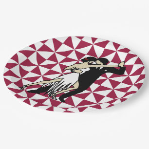 Prato De Papel Dançarinos Tango