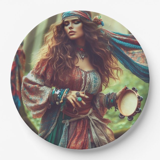 PRATO DE PAPEL DANCING GYPSI (Frente)