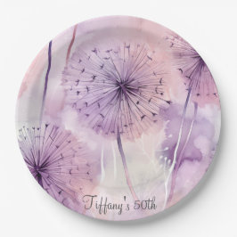 Prato De Papel Dandélio Roxo