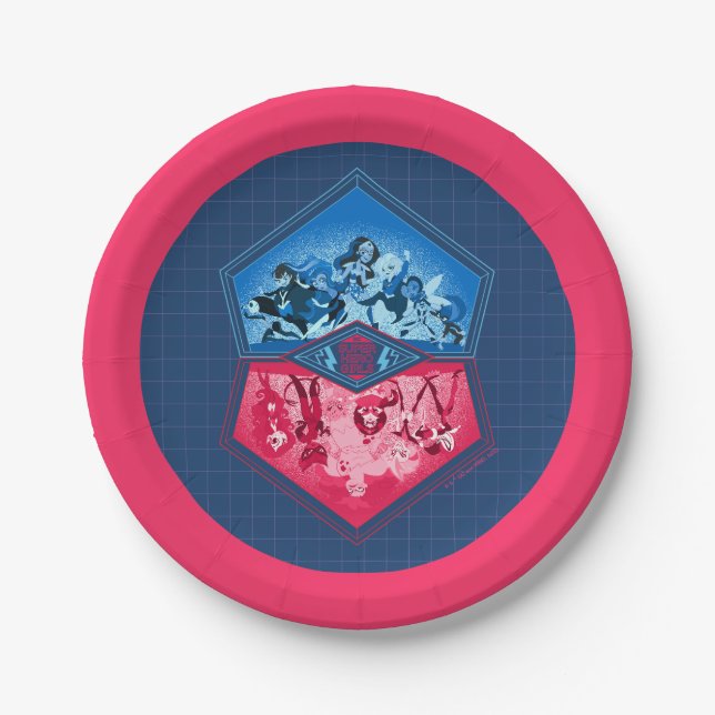 Prato De Papel DC Super Hero Girls Batalha de Trabalho em equipe (Frente)