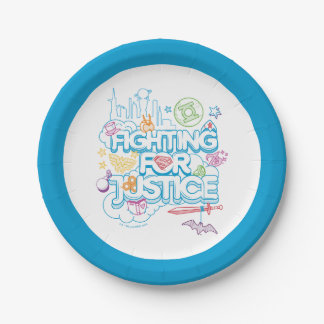 Prato De Papel DC Super Hero Girls Lutando Pela Justiça