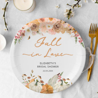 Prato de Papel de Abóbora Rústica Apaixonada