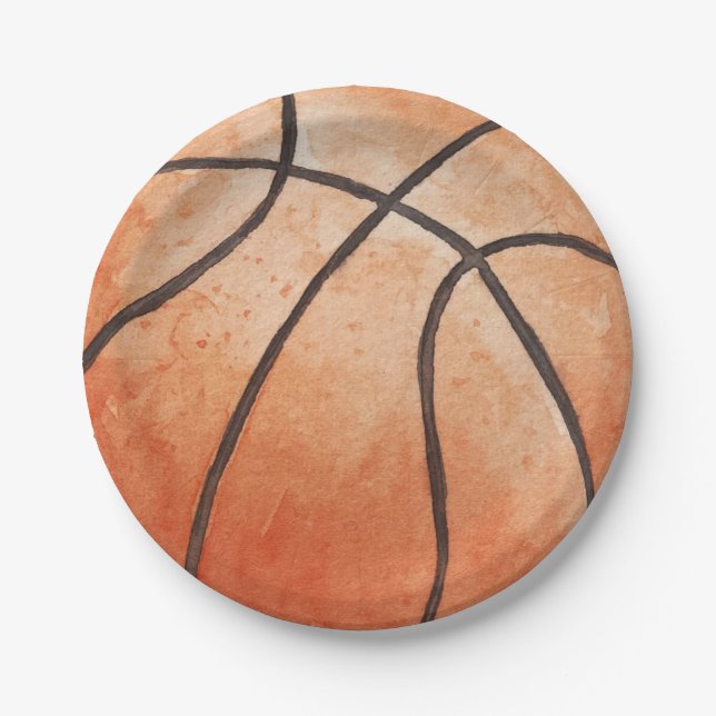 Prato de Papel de Basquetebol (Frente)
