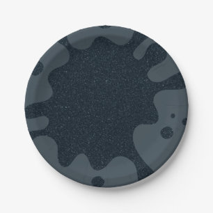 Prato de Papel de Festança Personalizado Charcoal 