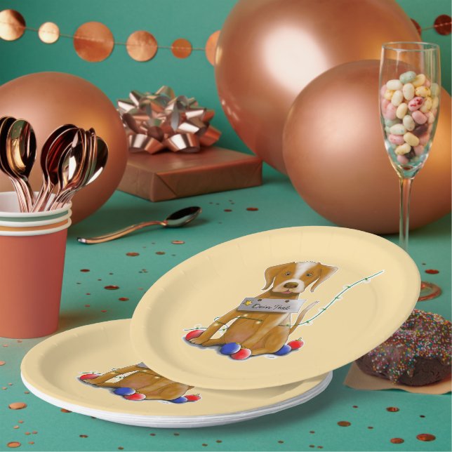 Prato De Papel DE/GB Pappteller Hund/Paper plates dog (Múltiplo)