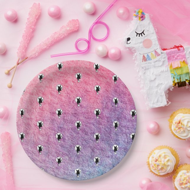 Prato de Papel de Halloween Rosa por Poet Adiela A (Festa)