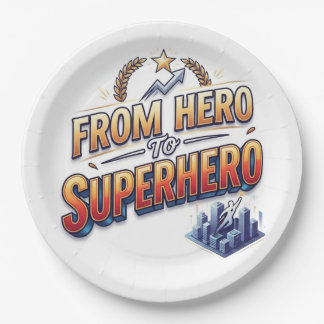 Prato De Papel De Herói a Super-Herói