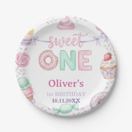 Prato de Papel de Sobremesa Pastel Sweet One Anive