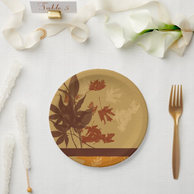 Prato De Papel Decoração de queda (Casamento)