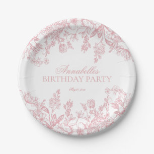 Prato De Papel Decoração de Sobremesa de Aniversário Floral Vinta