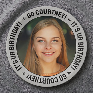 Prato De Papel Decoração Personalizada de Foto e Texto para Festa